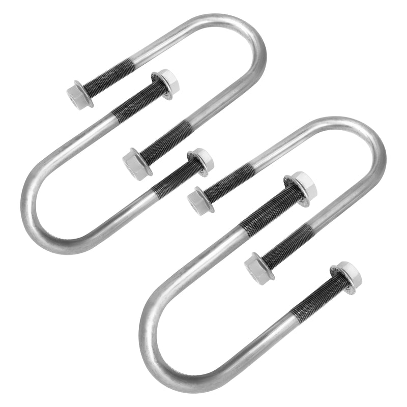 4 PCS Steel Trailer Leaf Spring U-Bolt for 2 Inch Axle Tube 6 Inch Long
