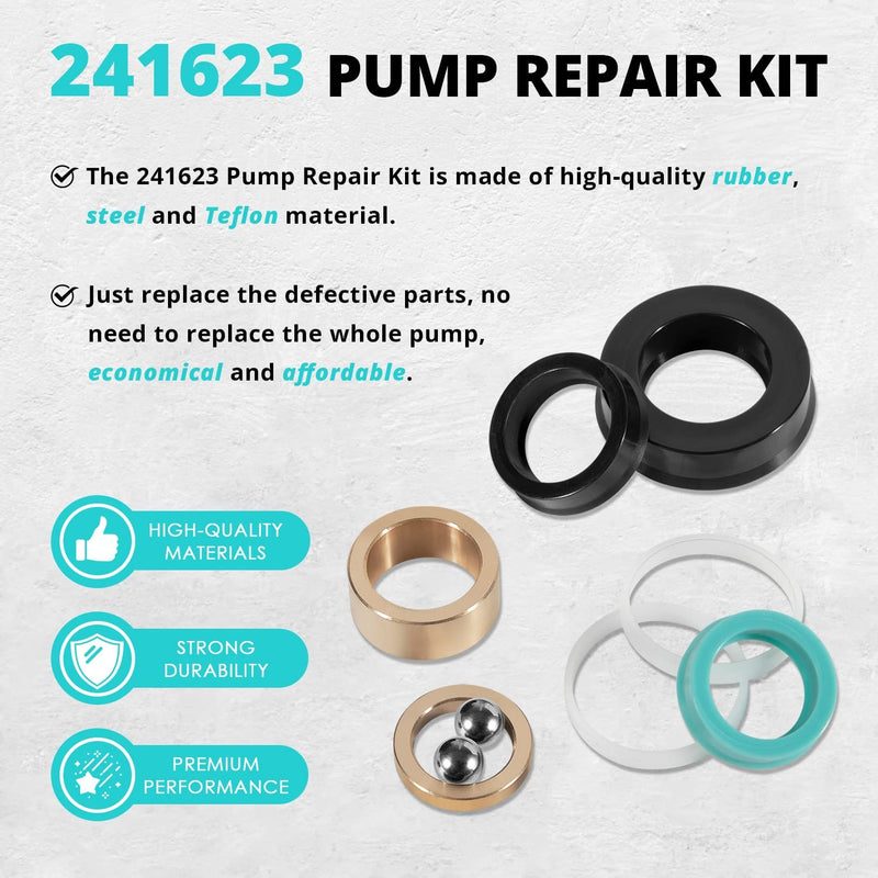 241623 Pump Repair Kit Fit for Fireball 300 50:1 and Dynastar 10:1 Grease Pumps