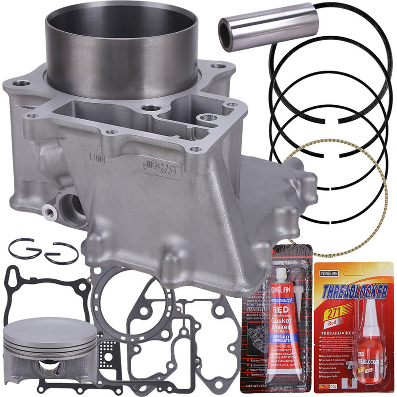 Top End Kit with Cylinder for Honda Pioneer SXS700 Rincon TRX680 2006-23