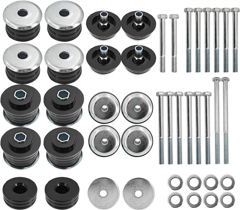 KF04058BK Body Cab Mount Bushings Kit for 99-07 Ford F250 F350 Super Duty Black