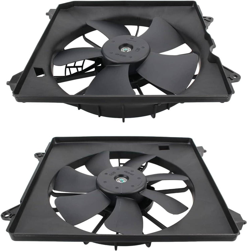 AC Condenser Radiator Cooling Fan 2PCS for Honda Accord Touring 2013-2017