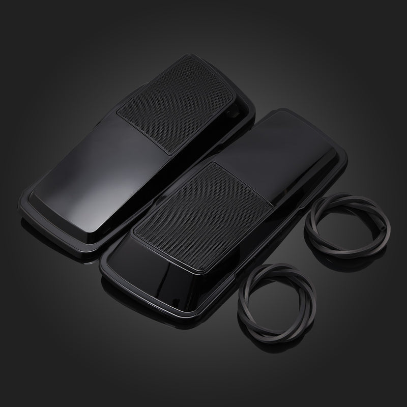 Vivid Black Hard Saddlebag Speaker Cover for Harley Touring Models 1993-2013