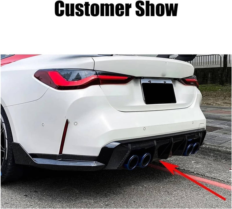 MP Style Rear Bumper Lip Diffuser Gloss Black for BMW G80 M3 G82 M4 2021-26