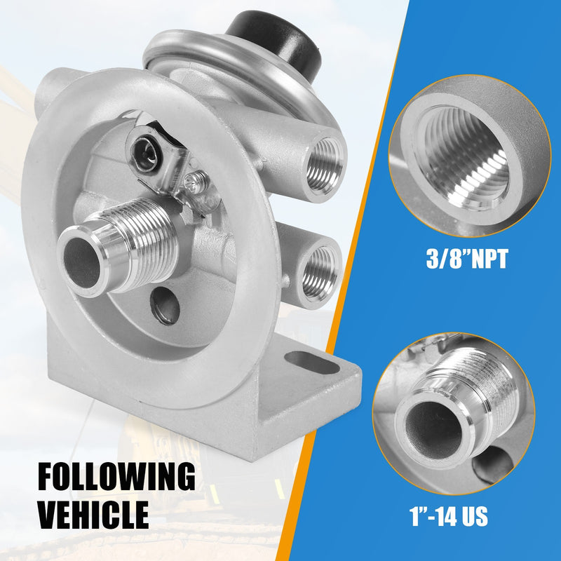 Diesel Fuel Filter Mounting Base Hand Priming Pump M16X1.5MM 1-14 Spin On
