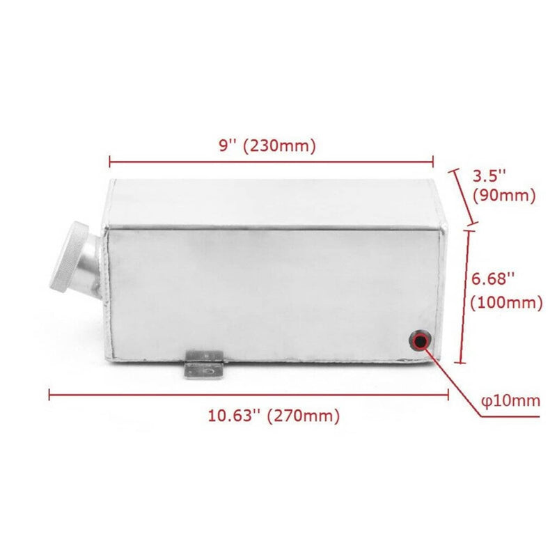 1.7L Aluminum Windshield Wiper Washer Fluid Bottle Overflow Reservoir Water Tank