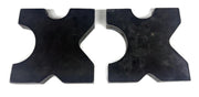 DURAFORCE Steel Shop Press Bed Plates 20 Ton for H Frame Arbor 4 Notch 1x7x7 Set of 2