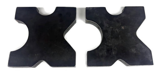 DURAFORCE Steel Shop Press Bed Plates 20 Ton for H Frame Arbor 4 Notch 1x7x7 Set of 2