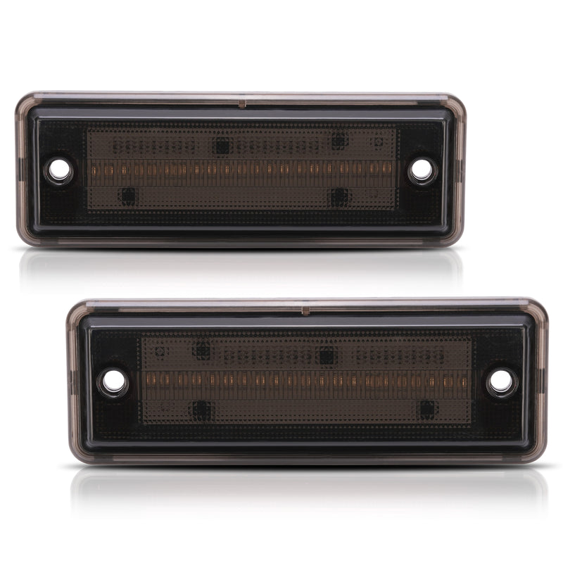 Smoke LED Rear Side Marker Lights Lamps for El Camino Caballero 1978-1987 2X