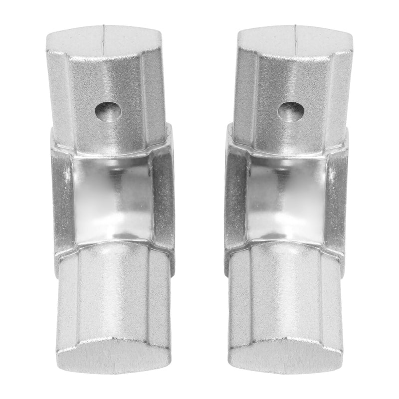 90 Degree Aluminum Arm Corner Joint for Dump Truck Tarp System Silver Pair