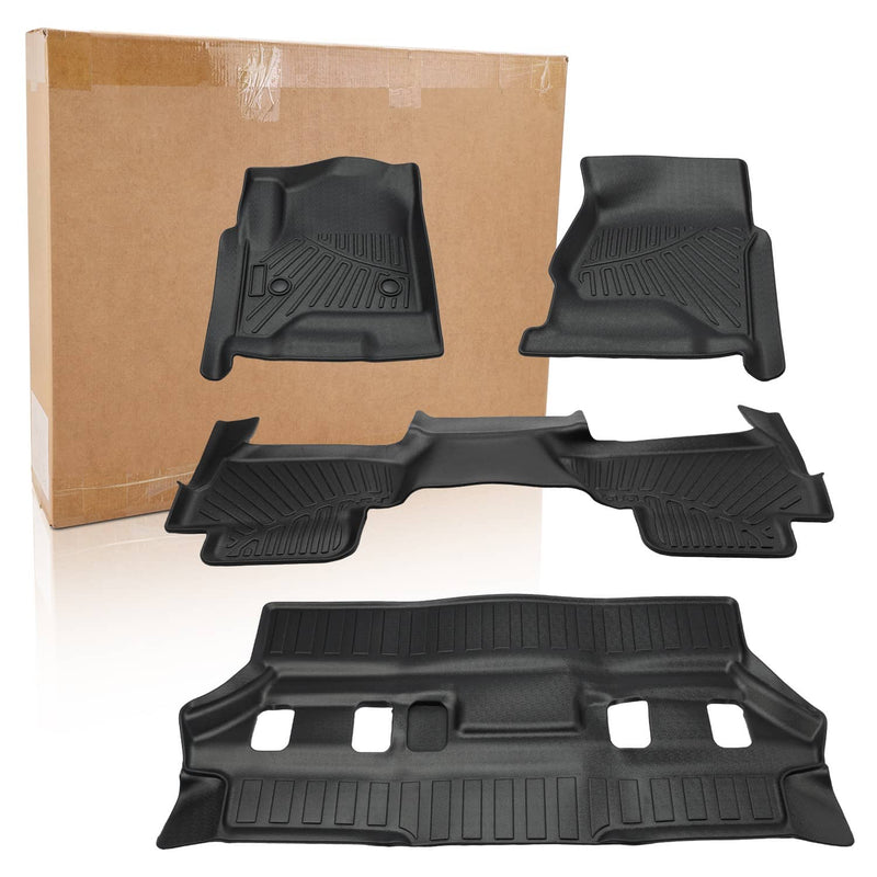 All Weather Floor Mats Liner for Chevrolet Tahoe GMC Yukon Not XL 2015-2020