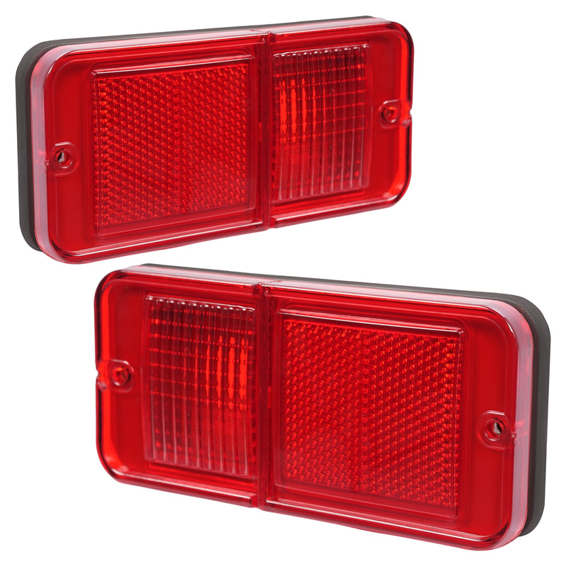Rear Red Side Marker Lights for Chevrolet GMC C/K Pickup Trucks 1968-1972 Set