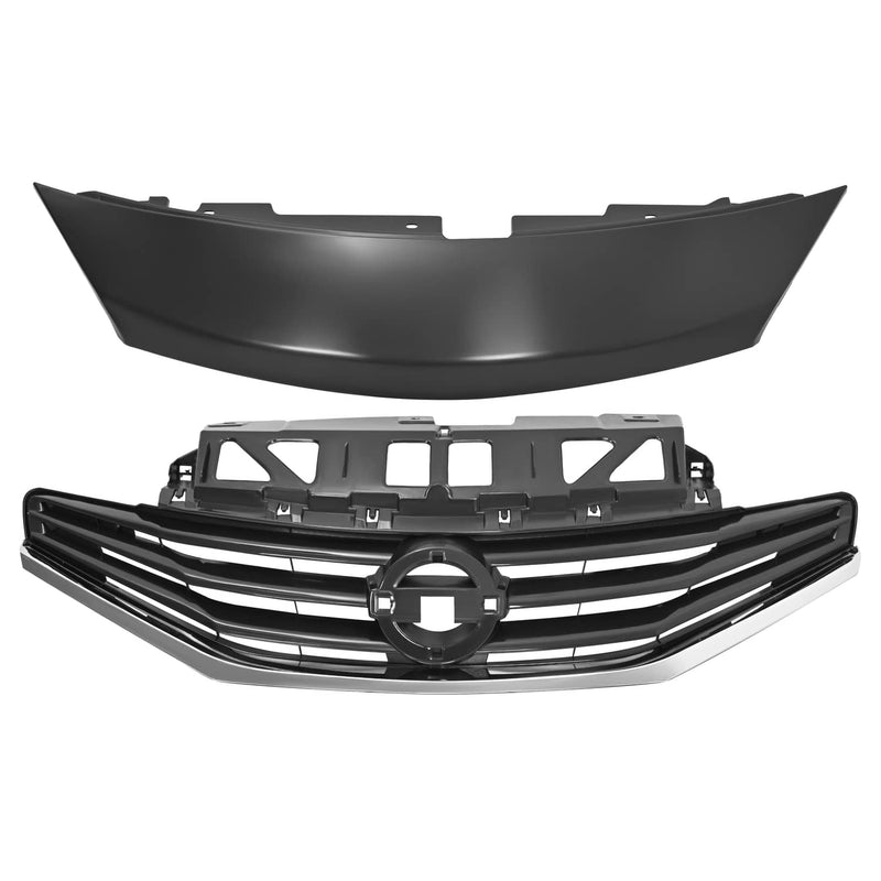 DURAFORCE Front Upper Bumper Grille Cover Assembly for Nissan Versa Note 2014-2016