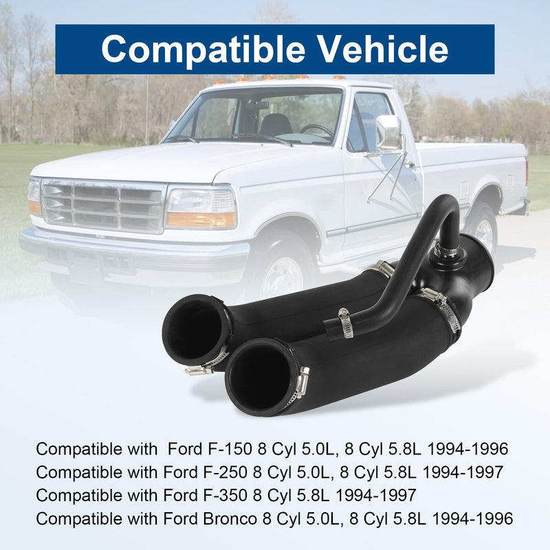 F6TZ-9B659-AD Air Intake Duct Hose for Ford F150 F250 F350 5.0L 5.8L 1994-1997