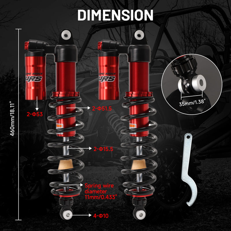 Front Shocks Set for Polaris Ranger 1000 Crew 2020-2023 Ranger 1000 Full Size