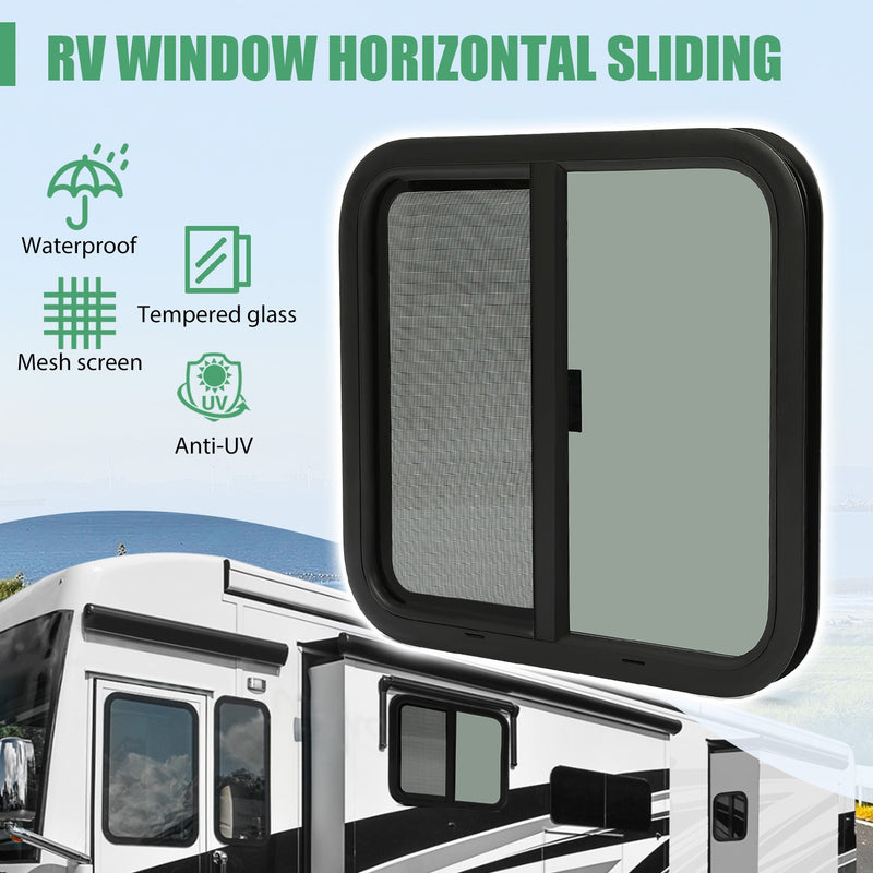 Tinted Glass Horizontal Sliding Window for Camper Trailer RV 24" x 22