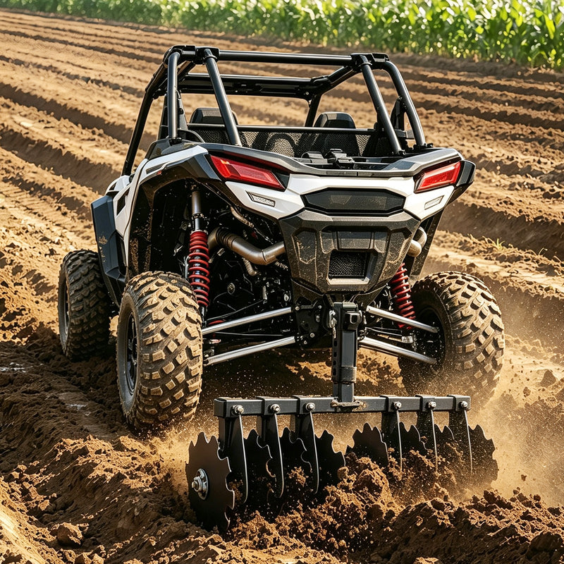 34" Disc Plow Harrow with 2-inch Receiver Hitch 8-Blade for Tractor ATV UTV