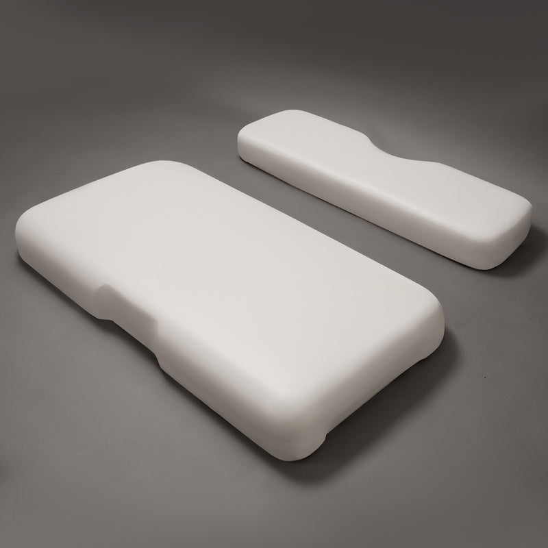 White Front Seat Bottom Cushion Backrest for EZGO RXV 2008-Up Golf Cart