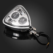 DURAFORCE Triangle Motorcycle Headlight Headlamp for Harley Chopper Cafe Racer