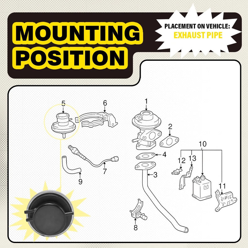 Vacuum Solenoid EGR Modulator Valve for Toyota Tacoma 1995-2004 T100 1995-1998