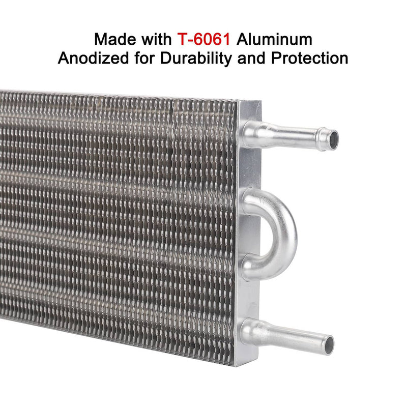 Aluminum Transmission Oil Cooler 4 Row for Auto Manual Radiator + Hose Mount Kit