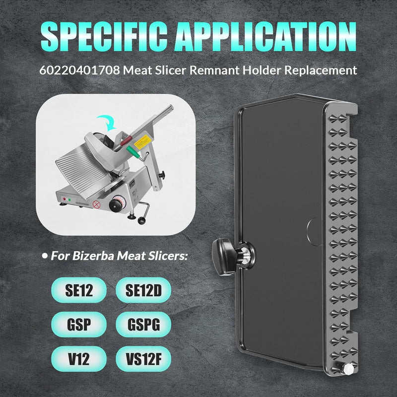 60220401708 Meat Slicer Remnant Holder for Bizerba SE12 SE12D GSP GSPG V12 VS12F