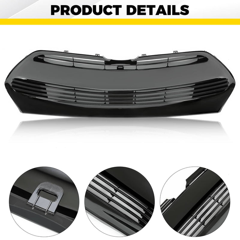 DURAFORCE Front Bumper Lower Grille Black for Toyota Corolla L LE XLE 2017-2019
