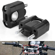 DURAFORCE Black HandleBar Fat Bar Mount Clamps Risers Adaptor 7/8 to 1 1/8 Dirt Pit Bike