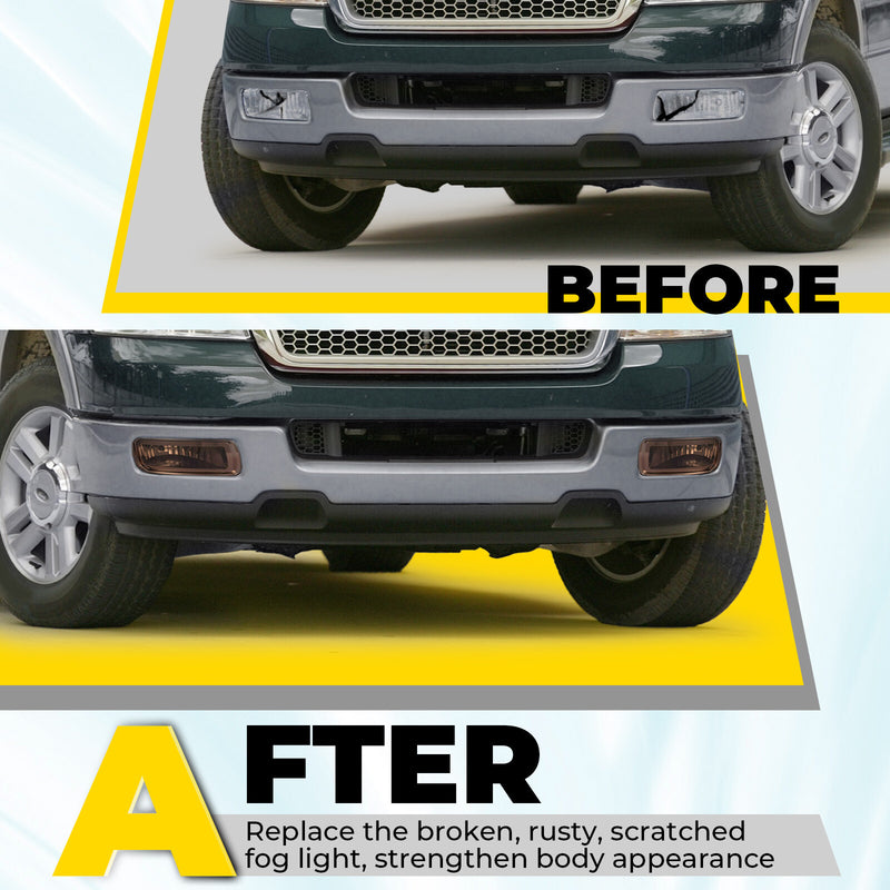 Bumper Fog Light With Bulb for Ford F150 2004-2005 2006 Lincoln Mark LT LH RH