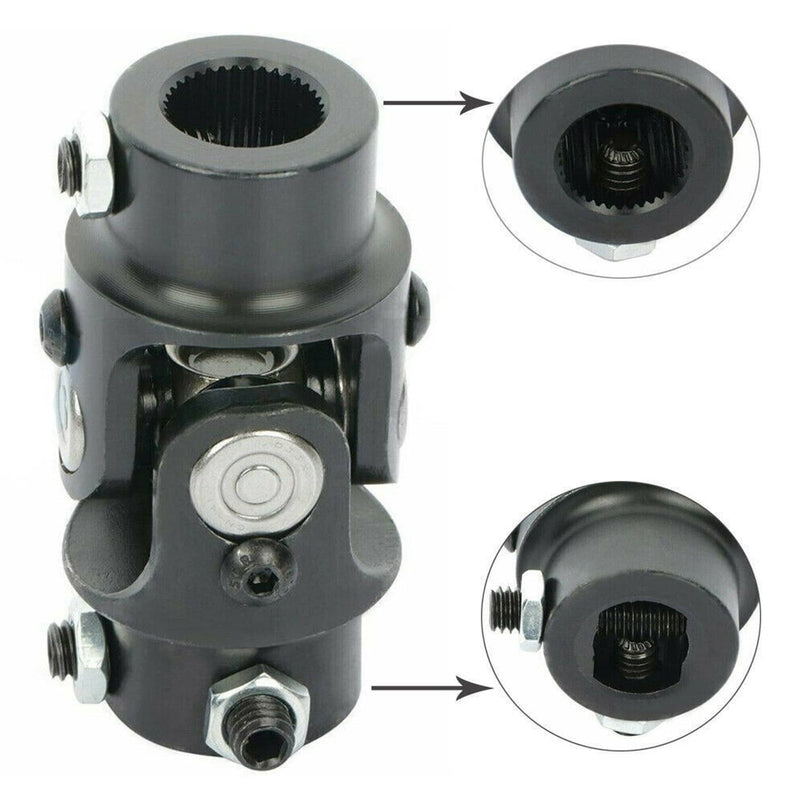 Universal Steering Single U-Joint Shaft 3/4" DD X 3/4" DD Black