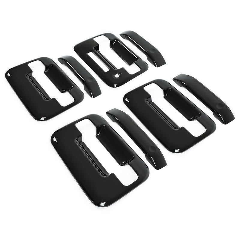 Black Painted Door Handle Covers with Keypad for Ford F150 Crew Cab 2004-2014