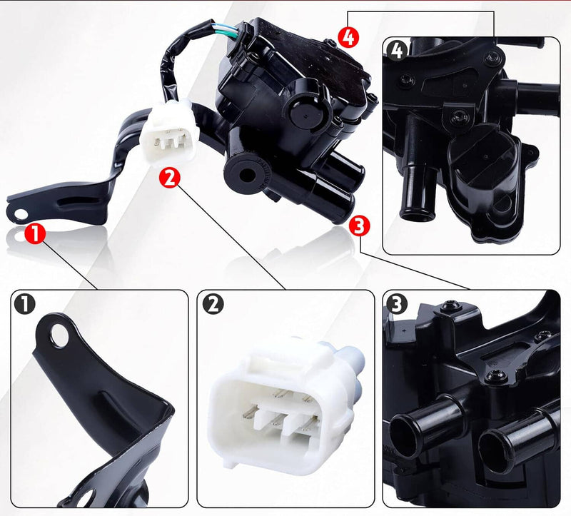16670-21010 Heater Coolant Control Valve 5Pin for Toyota Prius 2004-2009 1.5L