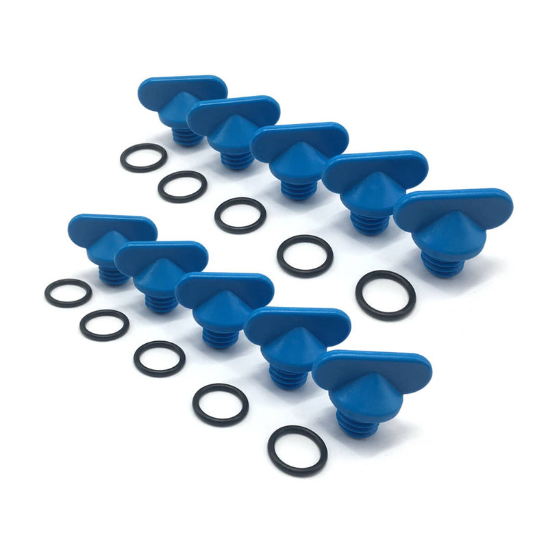 DURAFORCE 8M2000874 22-806608Q01 Manifold Block Drain Blue Plug Kit for Mercruiser 10X