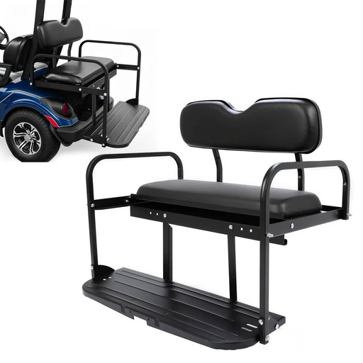 DURAFORCE Folding Rear Back Seat Kit for Yamaha G2 G9 Golf Cart Gas Electric Black