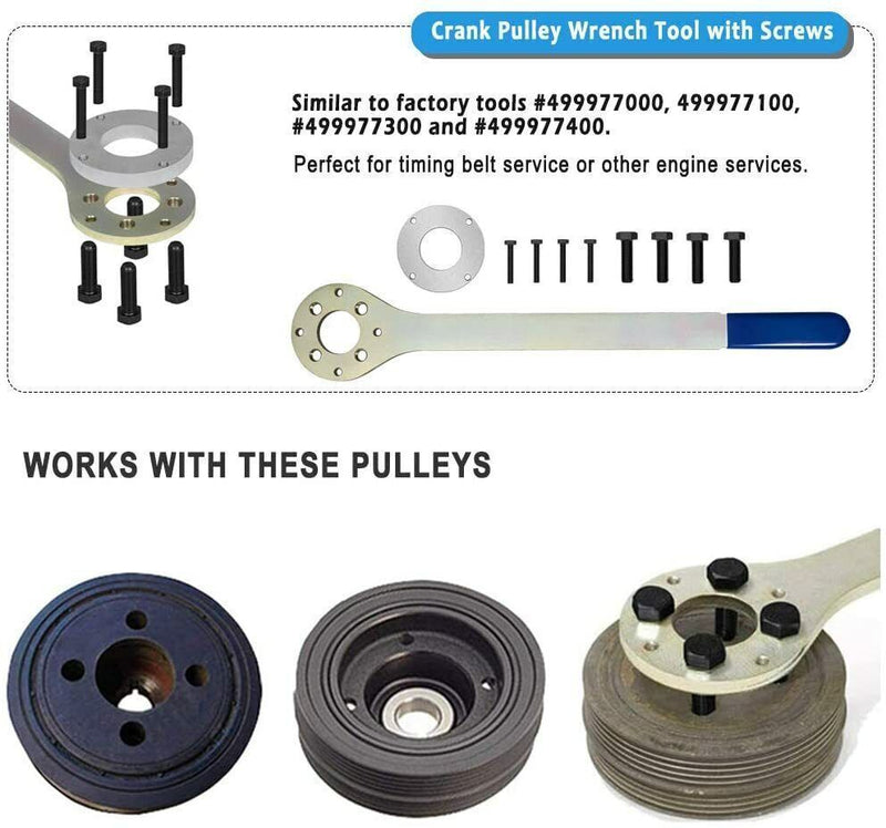 Intake Exhaust Cam Sprocket Crank Pulley Gear Lock Tool Screw Kit for Subaru STD