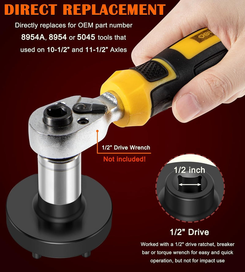 W83009 6 Lug Axle Nut Socket for Dodge Ram 1500-5500 Chassis D2