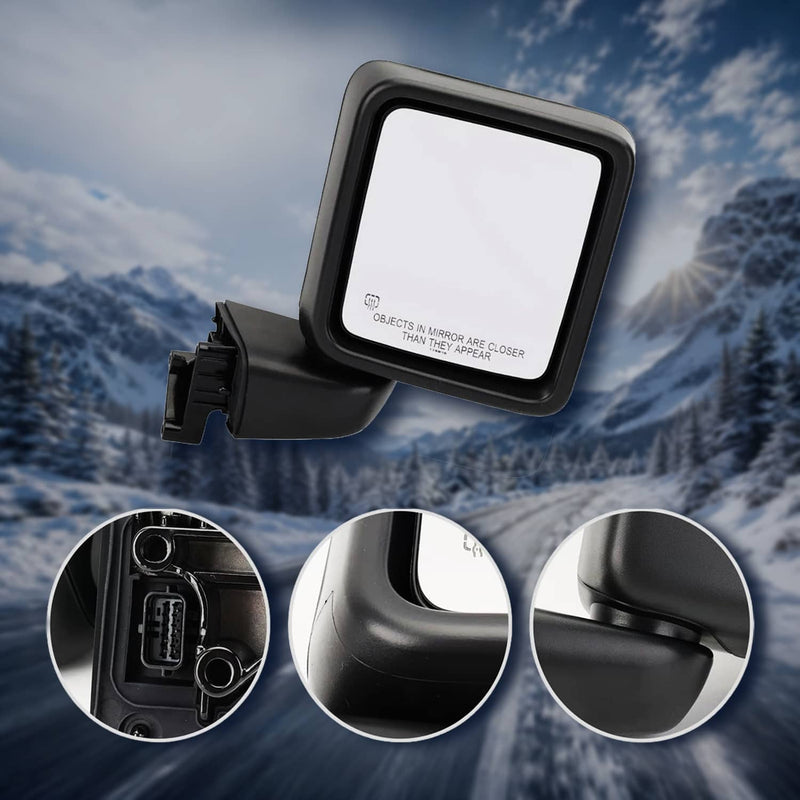 Power Heated Mirror Set Left Right for Jeep Gladiator Wrangler JL 2018-2024