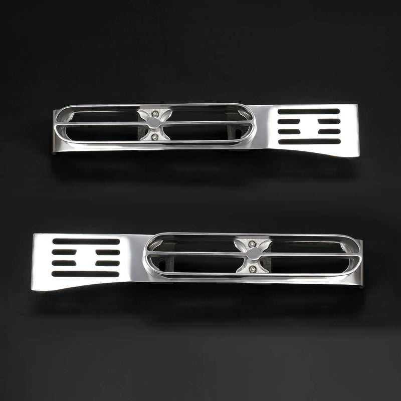 DURAFORCE Silver Front Fender Light Bracket Double JJ Blinker Bar for Peterbilt 389 388