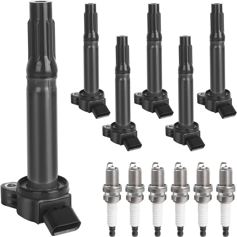90919A2002 Ignition Coil & Platinum TT Spark Plug for Toyota Lexus Camry 6Pcs