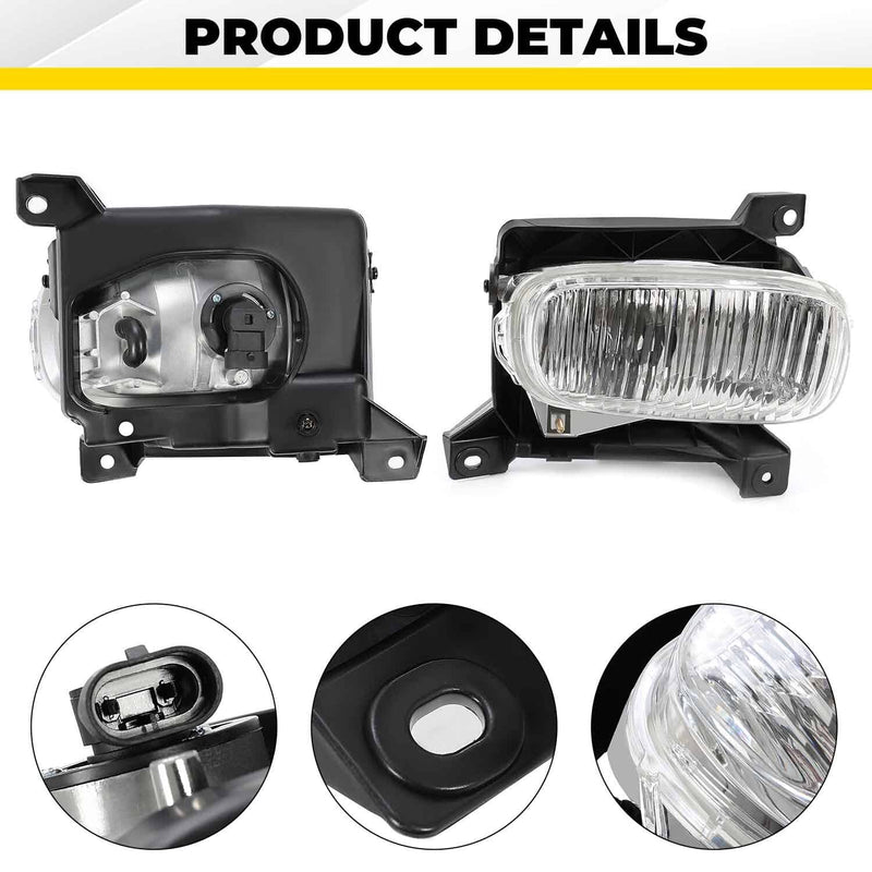 DURAFORCE Fog Light Assembly Passenger Clear Lens with Bulb for Toyota Tundra 2000-2006
