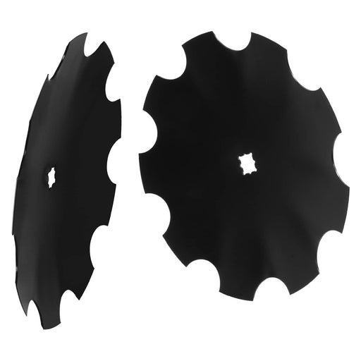 DURAFORCE 2X 18" Disc Harrow 3.5MM Notched Heavy-Duty Steel for 1" / 1-1/8" Square Axle
