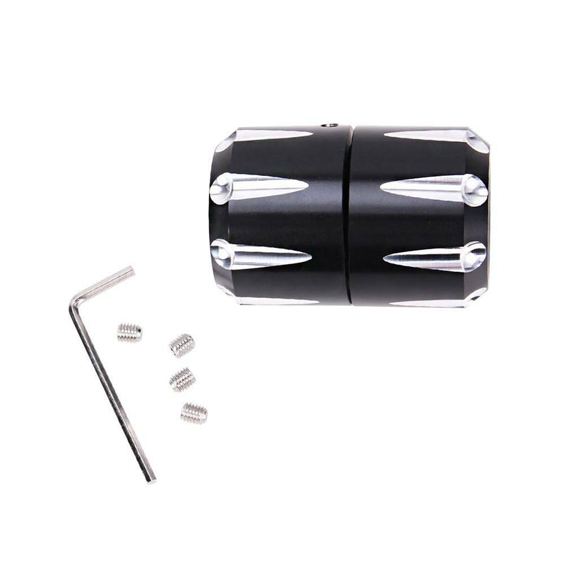Axle Cap Nut Covers Black Thick Cut Front for Harley Touring Road Glide King