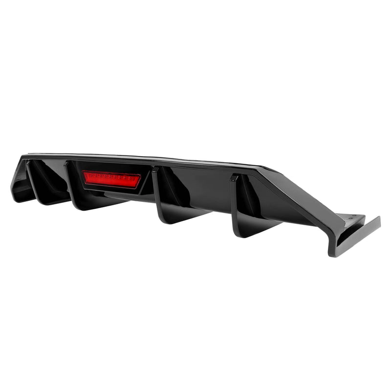 DURAFORCE Rear Bumper Diffuser LED Brake Light Gloss Black for Hyundai Elantra 2021-23