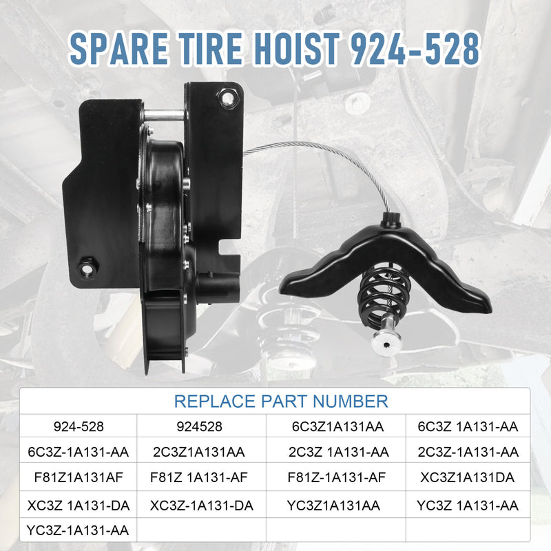 Spare Tire Carrier Hoist Winch for Ford F-250 F-350 F-450 Super Duty 1999-2007