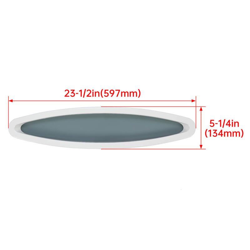 Port Hole Bow Oval Window with Outer Ring for Sea Ray Boat 2004 2007