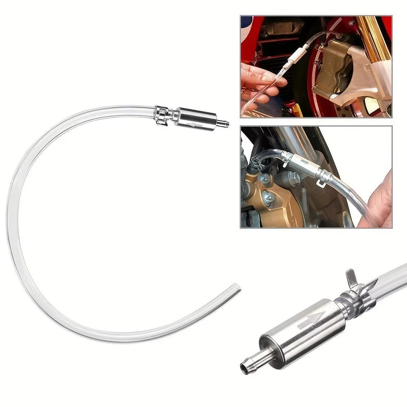 Clutch Brake Bleeder Hose One Way Valve Tube Bleeding Tool Kit Motorcycle Car