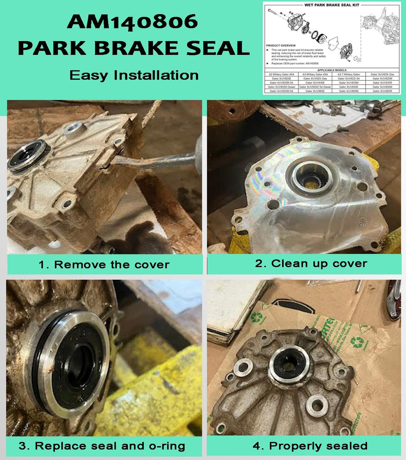AM140806 Wet Park Brake Seal Kit for John Deere Gator XUV 625i 825i 855D 835M