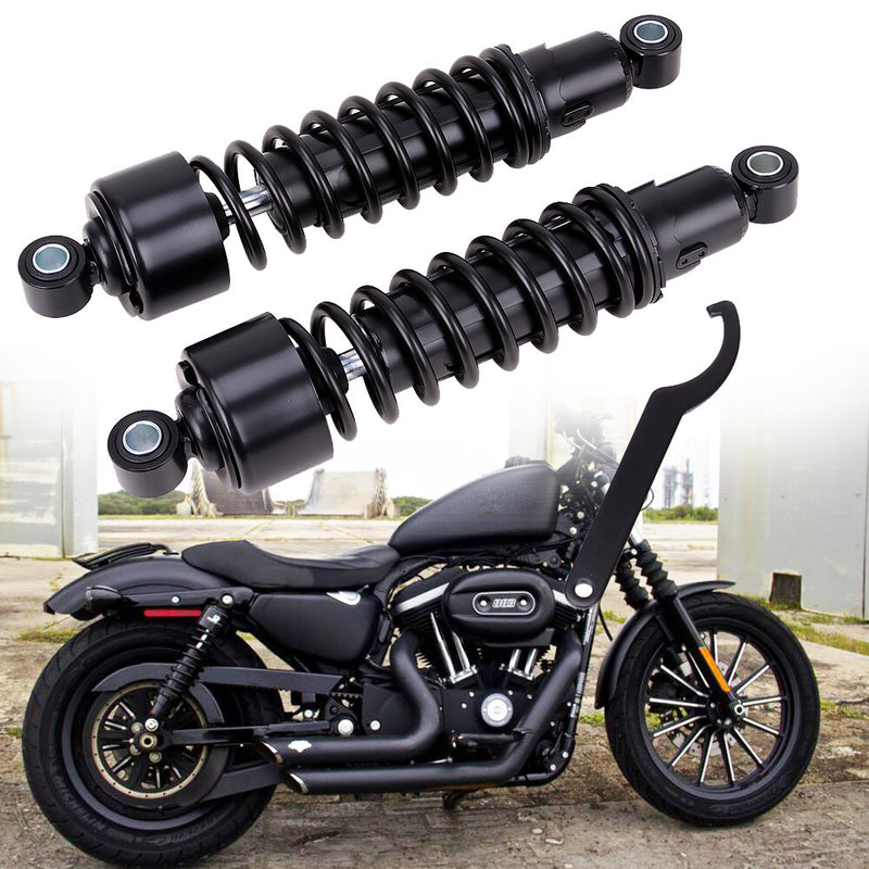11.75in Black Rear Shocks Absorber for Harley Sportster XL883 1200 FXR 72 48