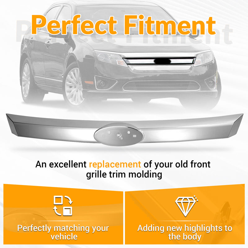 BE5Z-8200-BA FO1210108 Grille Center Trim Chrome for Ford Fusion 2010-2012