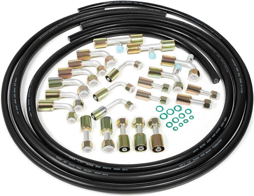 DURAFORCE Air Conditioning Hose & Fitting Kit with 6.5ft #6 #8 #10 AC Hoses