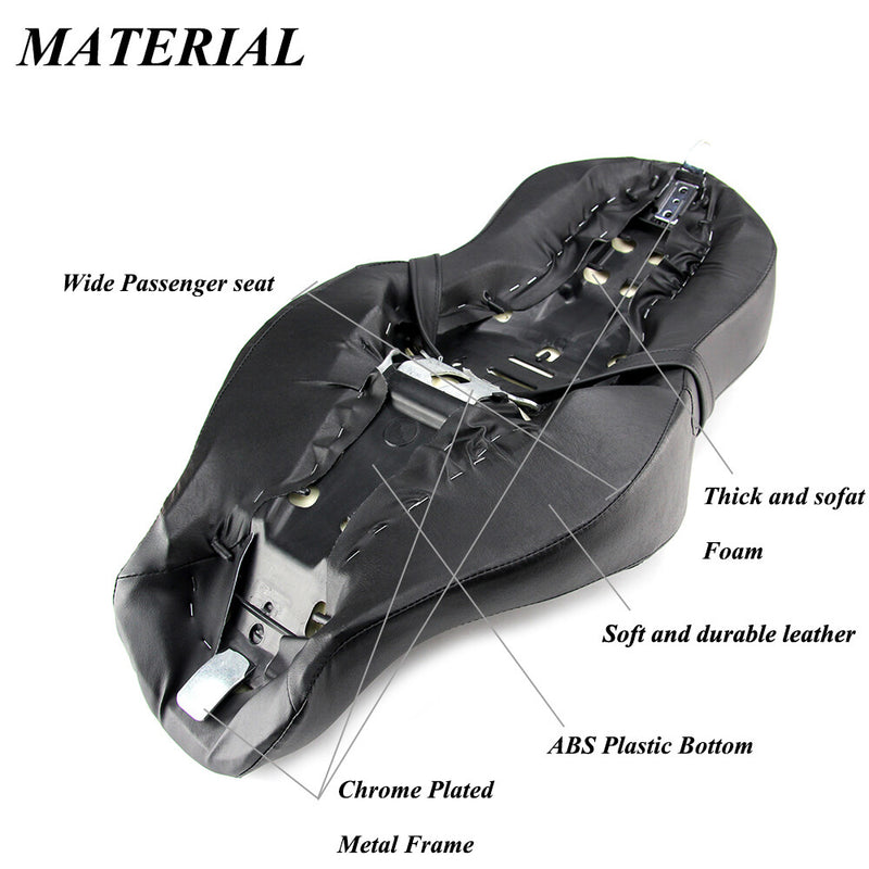 Driver Passenger Two-Up Seat for Harley Sportster XL Iron 883 1200 Custom